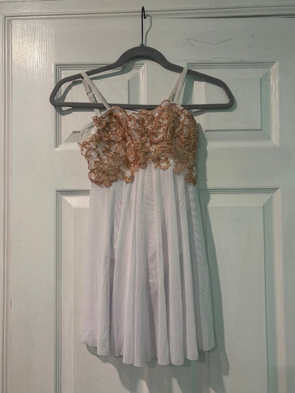 Layla's White & Gold Dance Costume